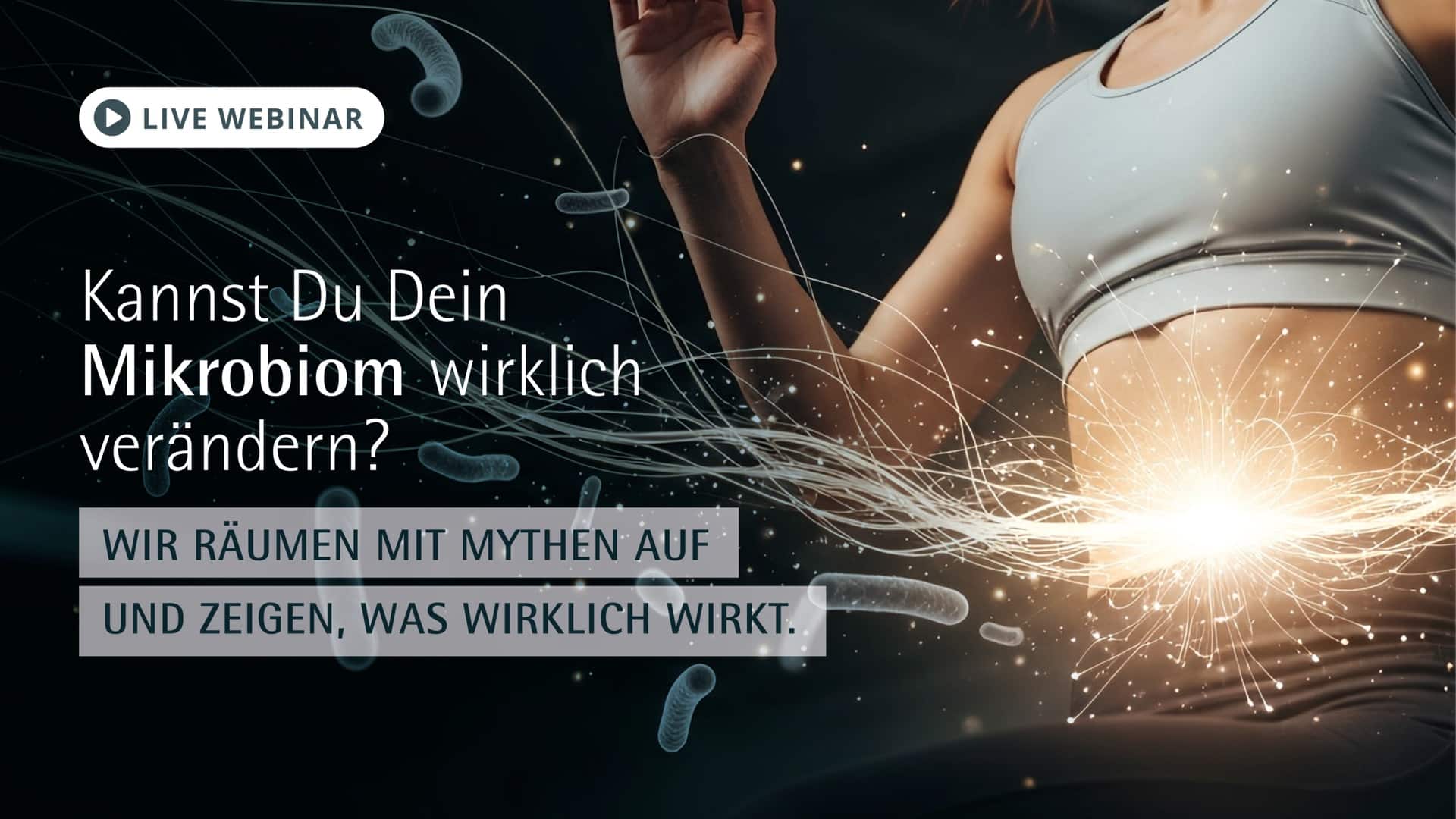 webinar a woman's profile with glowing brain and text